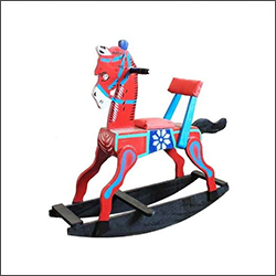 8. Wooden Rocking Horse Red Colour For Kids